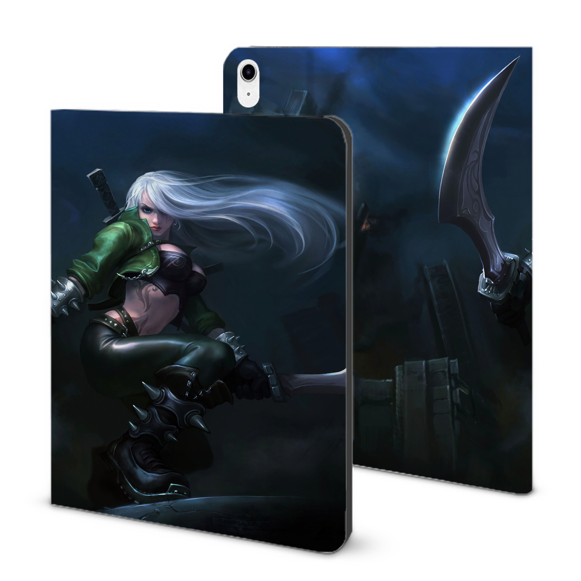 （画像用） リーグ・オブ・レジェンド League of Legends LOL IPad ケース ブック型 PUレザー TPU 耐衝撃 軽量 薄型 ペン収納なし 全面保護 IPad 各モデル対応